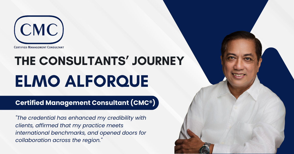 You are currently viewing The Consultants’ Journey:  Elmo Alforque, CMC®