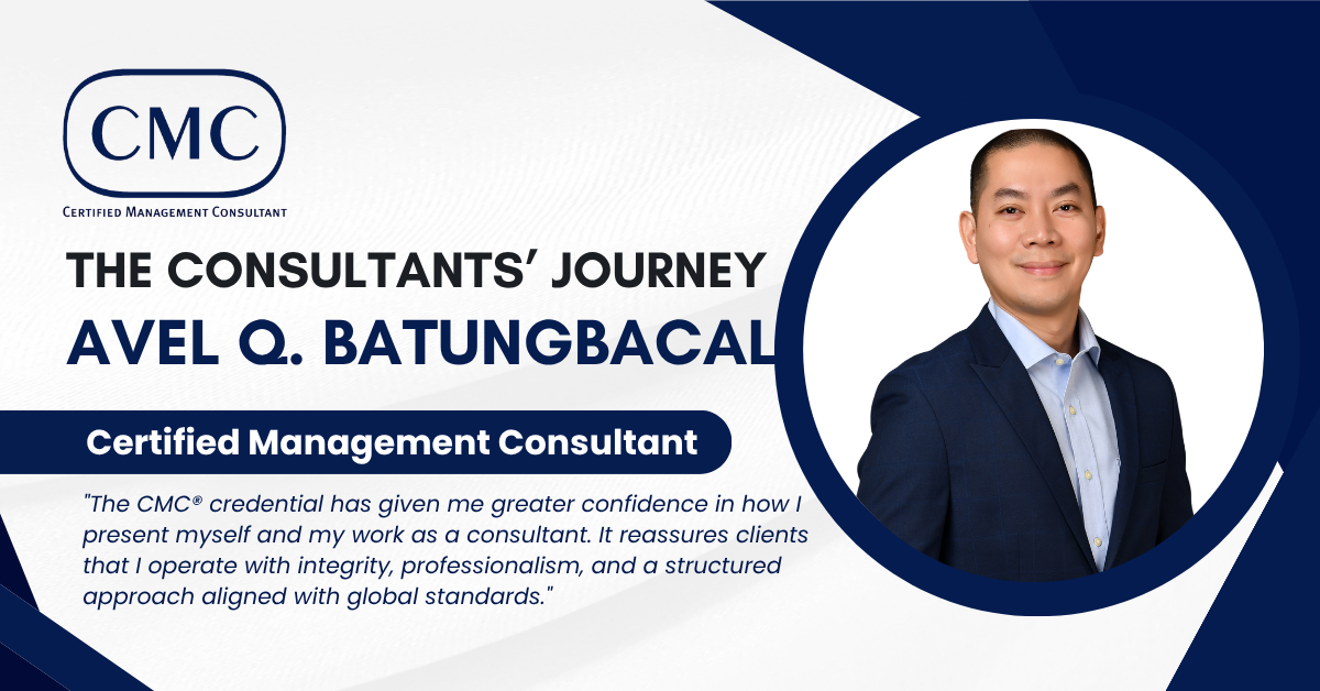 You are currently viewing The Consultants’ Journey:AVEL Q. BATUNGBACAL, CMC®